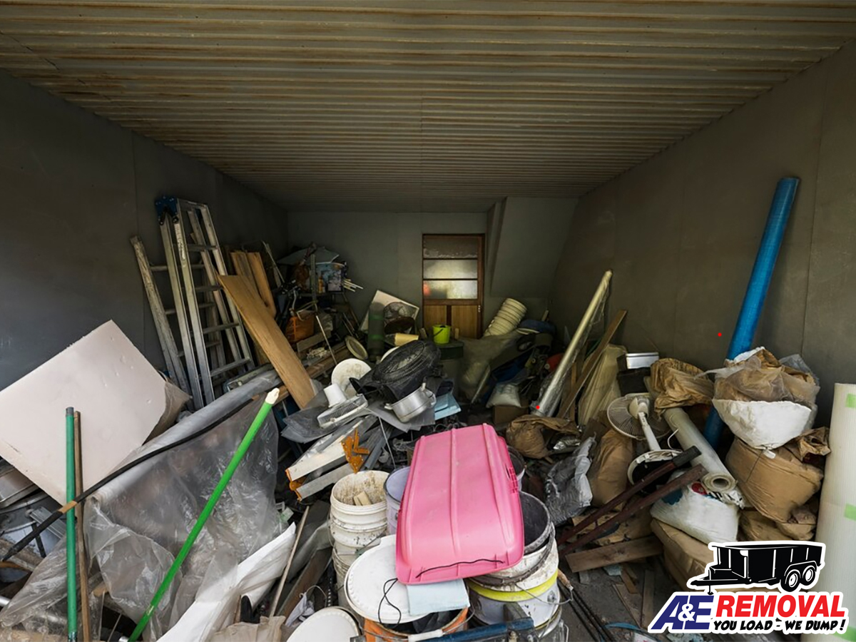 A room full of junk of all kinds
